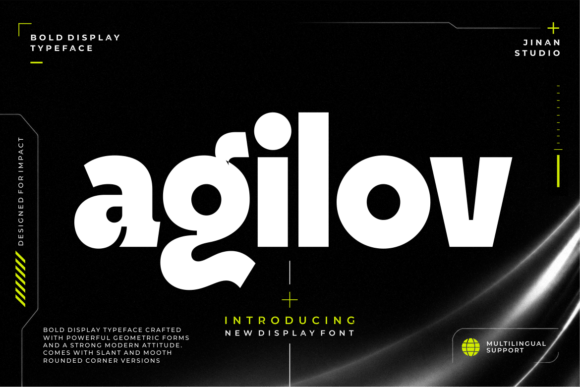 Agilov: A Modern Typeface for Bold Visual Communication