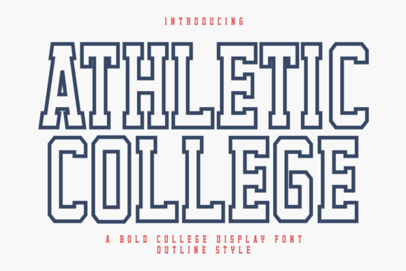 Athletic College Outline: A Varsity Font for Bold Design