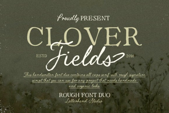 Clover Fields: A Font Duo for Authentic, Rustic Design