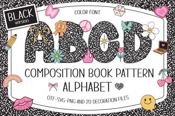 Composition Book Pattern: A Nostalgic Font for Modern Design