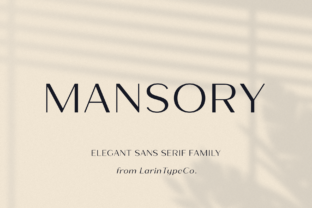 Mansory: A Sans Serif Font for Modern Design