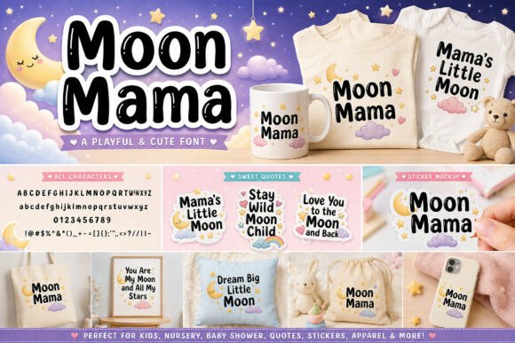 Moon Mama: A Whimsical Font for Modern Design