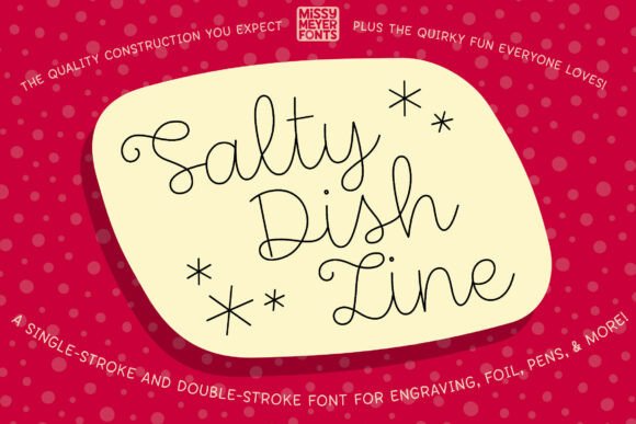 Salty Dish Line: A Lively Handwritten Font for Creative Projects
