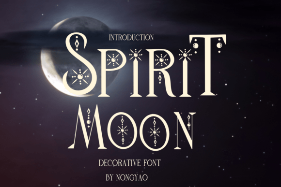 Spirit Moon: A Decorative Font for Creative Design
