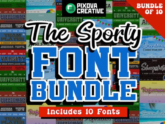 Sport Bundle: 10 Dynamic Fonts for Creative Designers