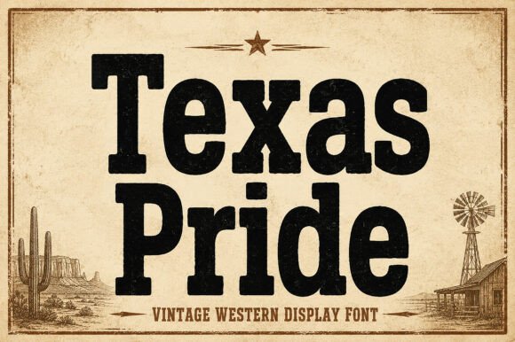 Texas Pride: A Bold Serif for Authentic Western Branding